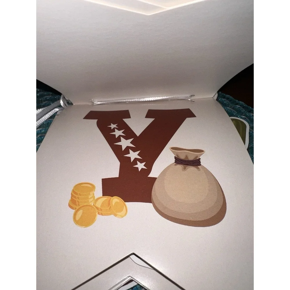 Retro Western Cowboy Happy Birthday Banner Pre-Strung Wild West Party Decoration